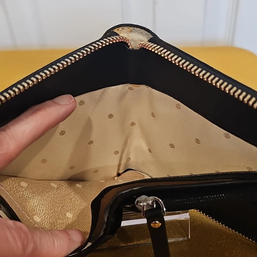 Kate Spade Black Quilted Zip Around Wallet - Vintage